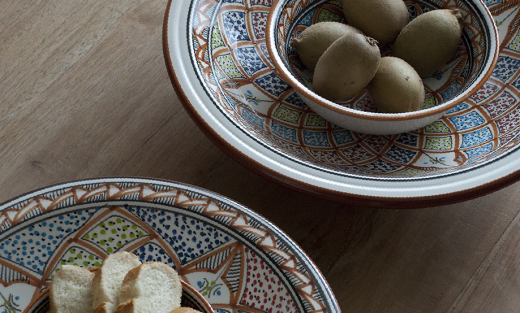 Ovale schaal 20 cm. Marron