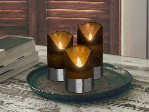 Led kaars met bewegende vlam groot