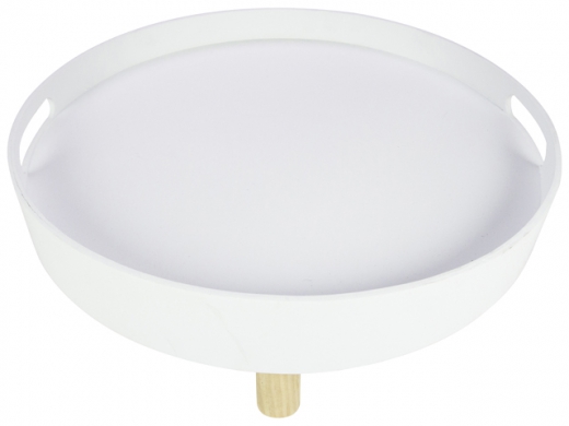 Dienblad op voet wit