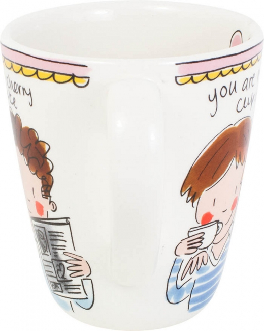 Beker roze tekst blond