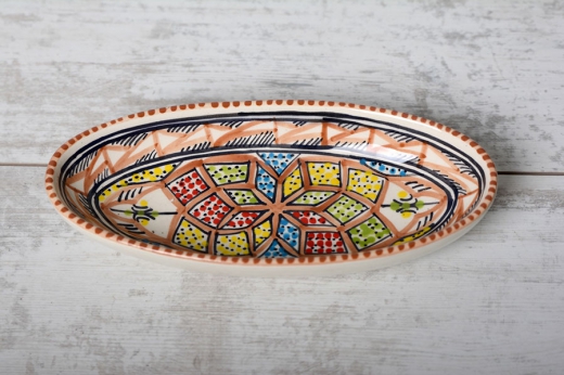 Ovale schaal 20 cm. Marron