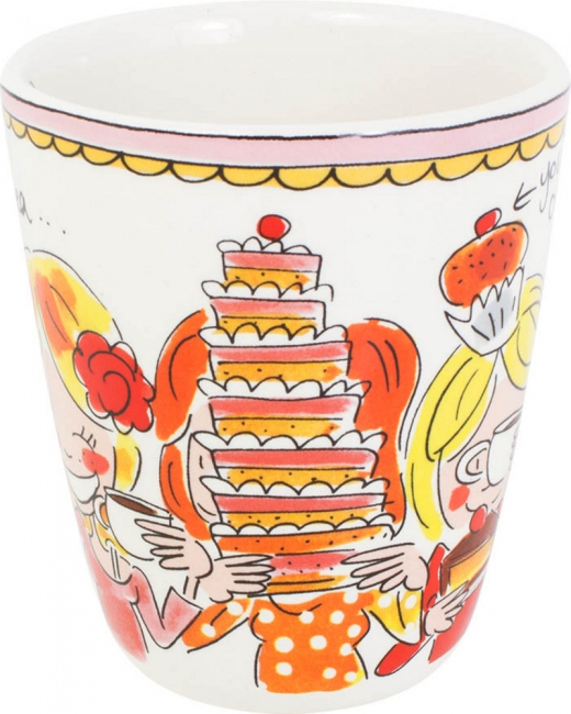 Beker roze tekst blond