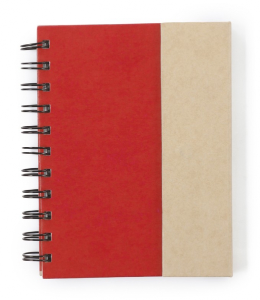 Notitieblokje met pen rood