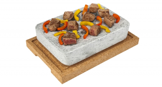 Steengrill met kurk onderzetter teksten taljsten