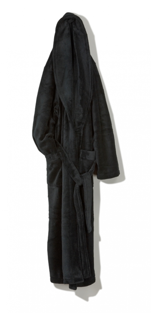 Badjas fleece relax zwart