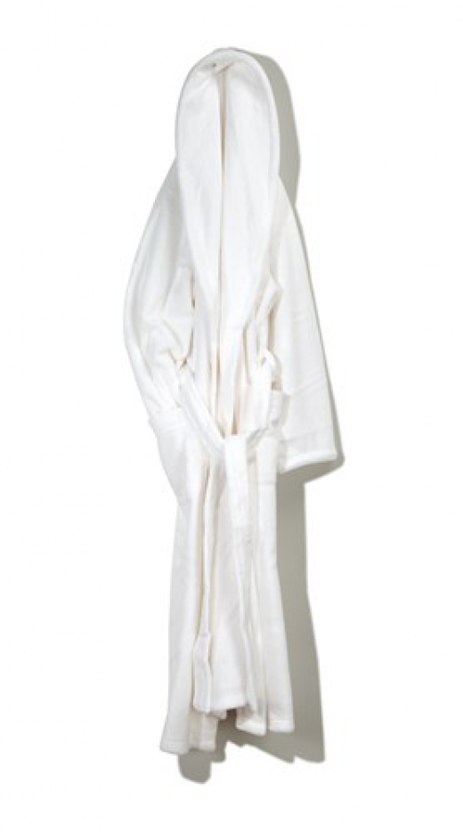 Badjas fleece relax wit