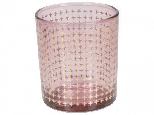 Theelichthouder koper/roze