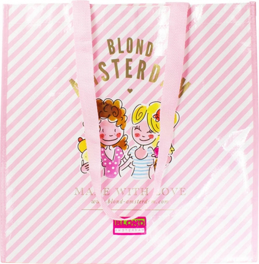 Shopper Blond Amsterdam pink stripe