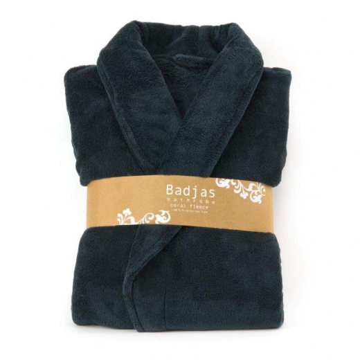 Badjas fleece relax antraciet
