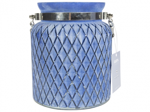 Windlicht blauw/grijs