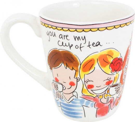 Beker roze tekst blond