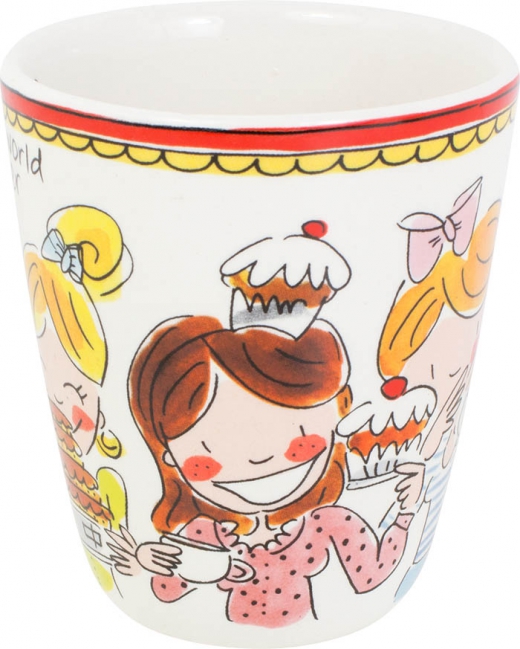 Beker rode rand tekst even bijkletsen